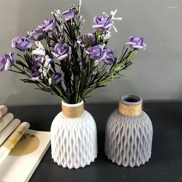 Vases Modern Water Ripple Plastique Vase Vase Vase Pot de fleur