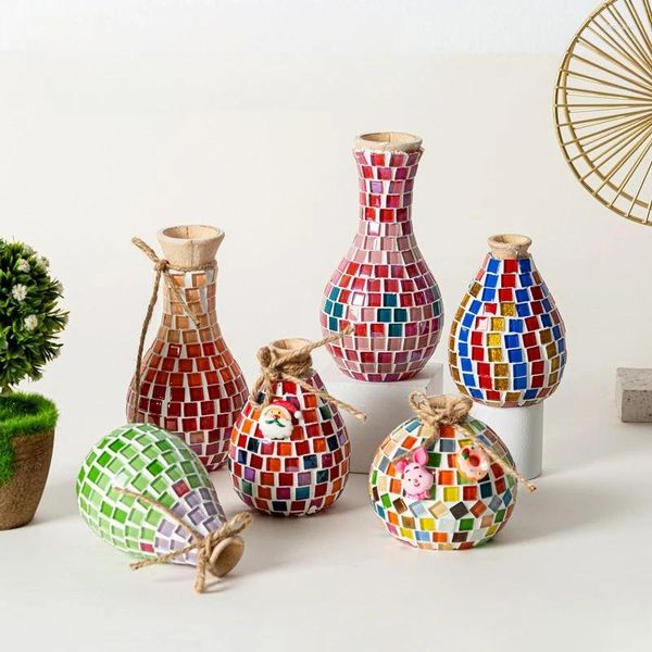 Vases Mosaic Modern Simplicity Decoration Momening Material Material Pack Creative Kindergarten Girl Toy Ornements pour enfants