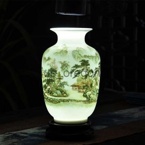 Vazen Nieuwe Chinese Stijl Kalebas Vaas Jingdezhen ical Porselein Kaolien Bloemenvaas Home Decor Handgemaakte Shining Famille Rose Vazen x0630