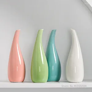 Vases Bouteille en céramique nordique créative maison salon chambre vase incurvé mini hydroponique 1pc