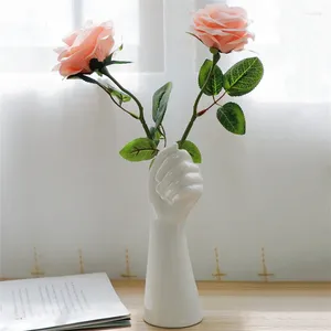 Vazen Nordic Keramische Handvorm Bloem Creatieve Moderne Regeling Woonkamer Ornamenten Home Office Decor Huwelijksgeschenken