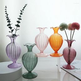 Vases Nordic Clear Big Vase Vase Creative Flower Decorative Verre Bouteilles Centres de mariage Décoration de décoration de décoration intérieure
