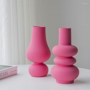 Vases Nordique Creative Memphis Cercle Géométrique Vase En Céramique Moderne Minimaliste Décoration De La Maison Morandi Rose Art Fleur Ornements