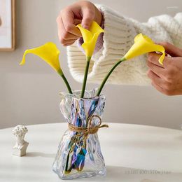 Vazen Noordse creatieve origami onregelmatige glas vaasdecoratie huis woonkamer eetkamer transparant bloem arrangement decor