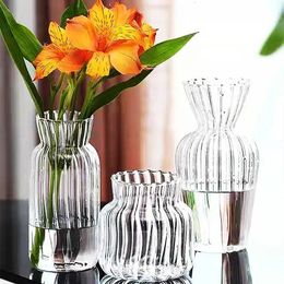 Vases Vases transparents créatifs nordiques pour plante bouteille Pot de fleur hydroponique Terrarium Arrangement conteneur fleur Table Vase 230824