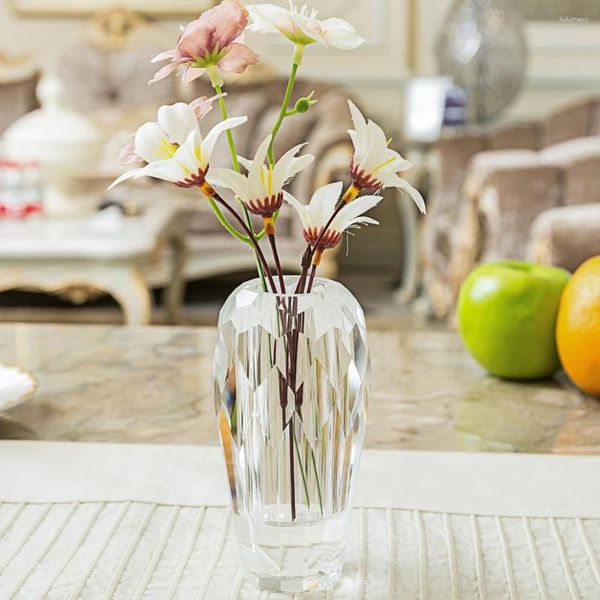 Vases Nordic Offres Artificielles Verbe Verbe de haute qualité Vase Vase déco K9 Cylindre de cristal pour décorations de mariage à la maison