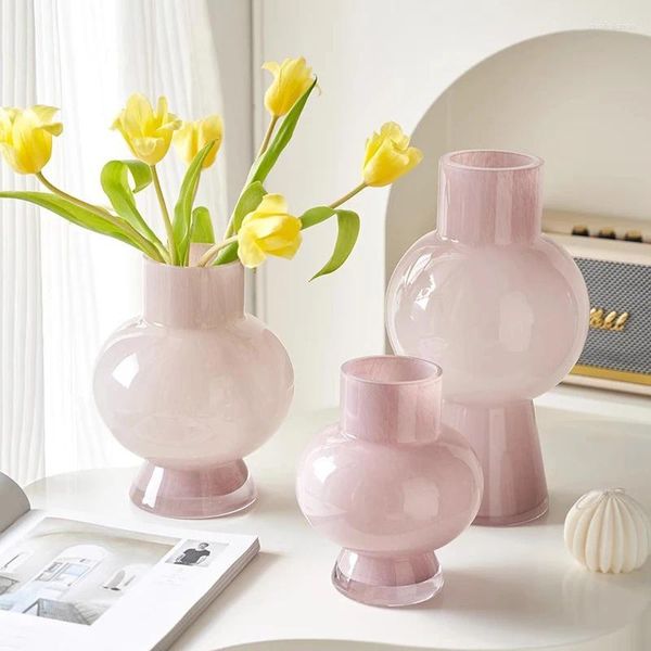 Vases Nordic Glass Flower Vase Hydroponics Terrarium Plant Plant Potted salon Home Bureau Ornement Ornement décoration