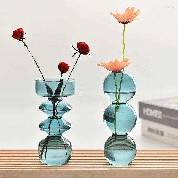 Jarrones Nordic Glass Vase burbuja Bola Ins Arregle Flower Creative Spherical Sope Decoración del hogar Regalos Regalos