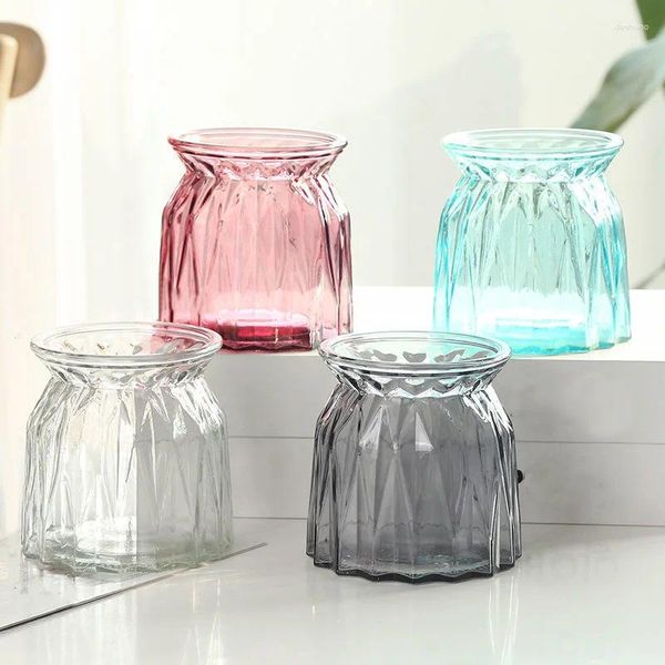 Vases Nordic Glass Vase Flower Plant Pots Hydroponic Conteneur Transparent Bouteille maison Salon de bureau Crafts