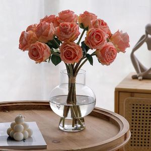Vases Vase en verre nordique Ins Simple fleur hydroponique Pot bouteille table à manger décoratif décoration de la maison artisanat d'art