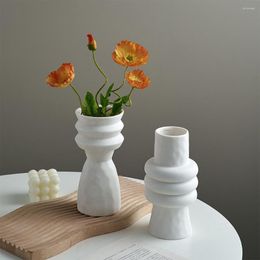 Vases nordique décoration de la maison | Pot de fleur abstrait officiel, accessoires de bureau d'art, Vase en céramique moderne, décoration de chambre, cadeau d'ornement