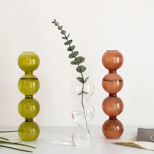 Vases nordiques Ins verre bulle vase salon fleuriste homestay créatif hydroponique fleur arrangement art moderne ornement