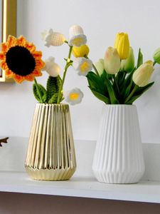 Vases Nordic Ins Gold Vertical Modèle Vase Decoration Home Decoration Simple Modern Room Wedding