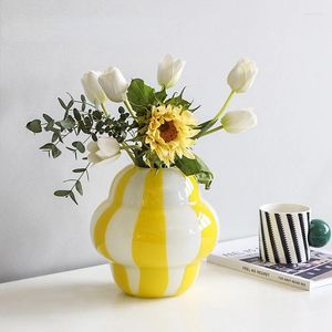 Vases nordics INS MAISIVAL LITE JAUNE JAUNE BRYPBELIELIED VASE VASE VASE