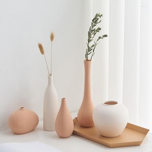 Vases nordiques minimalistes pour la décoration de la maison, petit vase, table basse, pot de fleurs séchées, décoration de salon