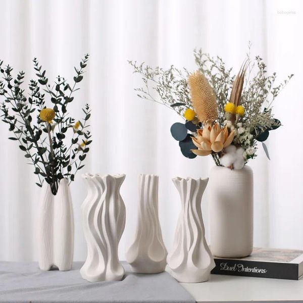 Vases Nordic ins Style Céramique Vase créative maison Indoor Dry Flower Arrangement Decorative Pieces décoratives