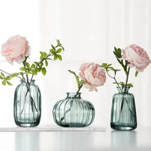 Vases Nordic ins Style Loofah Shape Glass Vase moderne minimaliste Mini Creative Home Decoration Plant Ornements de bureau