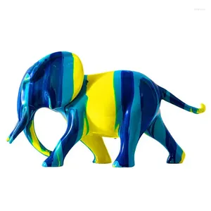 Vazen Nordic Light Luxe Handwerk Woonkamer Decor Elefante De Decoracion Modern Geschilderd Kleurrijk Hars Olifant Ambachten