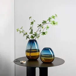 Vases Nordic Loft Florarium Verre Terrarium Intérieur Rond Esthétique Cachepot Plantes Artefact Origine Cadeau Macetas Bureau Décor Vase