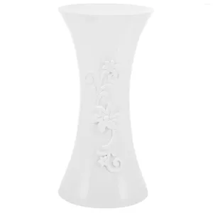 Vases Nordic Plastic Plum Vase Arrangement de fleurs pour fleurs Décorations de mariage Pots Plantes Bouquets frais Blanc