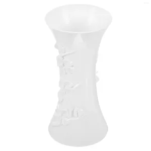 Vases Nordic Plastic Plum Vase Blanc Fleur Boho Décor Simple Pour Fleurs Artificielles Hydroponiques Planteur