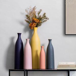 Vazen Noordse eenvoudige keramische vaas droge gras accessoires ambachten woonkamer tafel voor bloemen decoratie decor