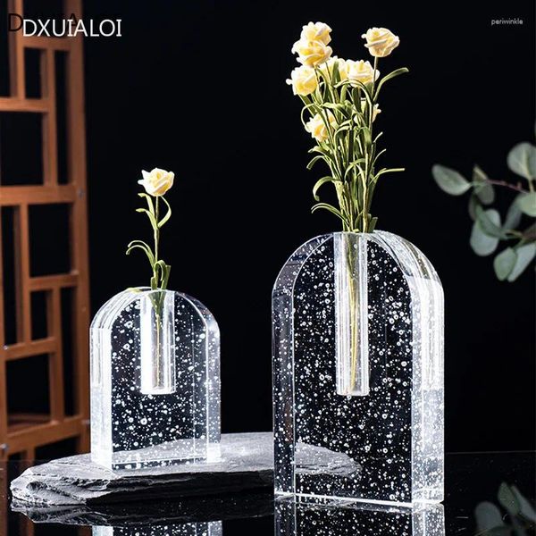 Vases Nordic Style Bubble Vase Office Office Office Ornements de bureau Verre Décorations de restauration Crystal Flower Vessel Home Decoration