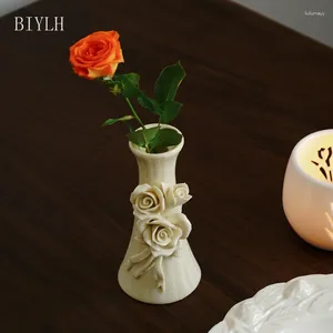 Vases Nordic Style Ceramic Vase à la main Décor à domicile Ornements sculptés à la main