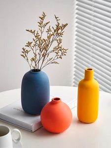 Vases Style nordique Vase en céramique salon décoration table décor à la maison fleur bureau 231128