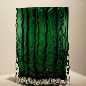 Vazen Noordse stijl Glass Green Green Esthetic Hydroponic Minimalistisch Modern Luxury Art Design Wazony Home Decoreren WZ50HP