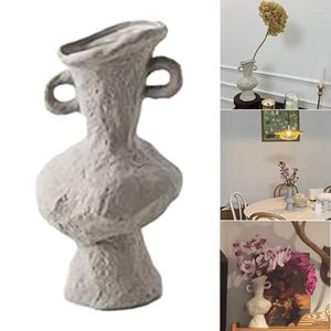 Vazen Noordse stijl Home Soft Decor Pottery Vase Art Plain Embryo Ceramic Flower Ware Desktop Arrangement