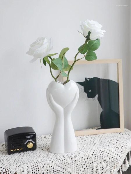 Vases Nordic Style Human Love Céramique Vase Luxur Luxury Décoration moderne Home Simple Ins Room