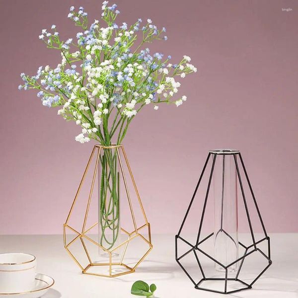 Vases Nordic Styles Decoration Home Decoration Ornement Ornement Géométrique Cadre Géométrique Fron Vase Vase Verbe Tard Tourbe Hydroponic Fleur Hydroponic