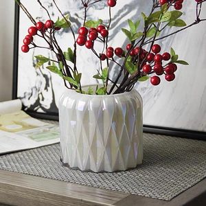 Vases Vase en verre tricolore nordique moderne maison restaurant comptoir fleur arrangement décoration