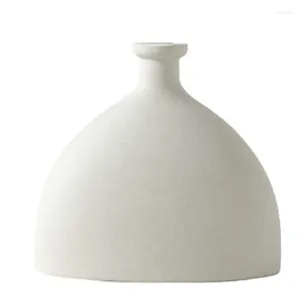 Vases Nordique Blanc Céramique Moderne Géométrique Arts Vase Minimaliste Fleurs Décoration Pour Salon Bureau Table À La Maison
