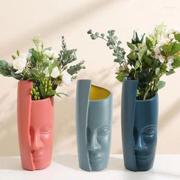 Vases Nordics Modern Vase Portable Plastic Flower Organisateur réutilisable Planteur Planter Pot Container pour la maison DÉCOR DE TABLET-TOP