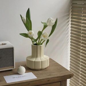 Vases Décorations de bureau Haut de gamme Style Inset Salon Fleur artificielle Céramique Récipients de culture d'eau