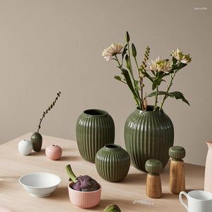 Vases Office Bureau nordique minimaliste Ikebana Fleurs séchées en céramique moderne Vaso céramica décoration de maison Luxury Yy50hp