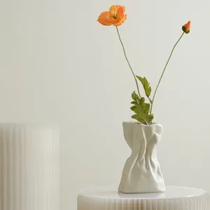 Vases Vase Original Home Decor Outdoor Round moderne Ornement Unique Table de mariage en céramique nordique minimaliste Jarrones