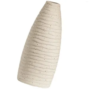 Vases Vases en céramique blanc en forme d'ovale Décor de table de tache noire pour décoration de chambre à coucher