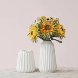 Vases Pack de 2 pcs Origami Vase Macéramique Fleur Élégant Table Blanc Décor À La Maison Pièce Maîtresse Conteneur De Plantation D'eau