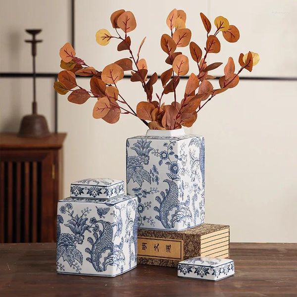 Vases perroquet vase vase chinois en céramique peint à la main ware de fleur de salon arrangement porche ornements