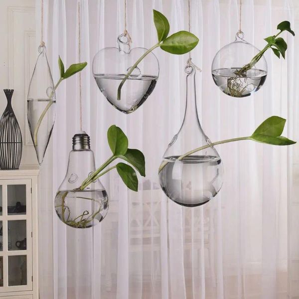 Vases Party Wedding Hydroponics Garden Supplies Home Decoration Glass Vase Plante Posse Posser de terrarium Hanging Terrarium