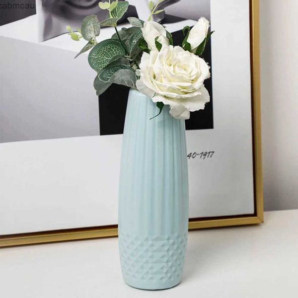 Vases pe flower vase Nouveau diamant conception de style nordique de style fleur imitation céramique moderne arrangement de fleurs moderne salon