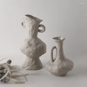 Vases Vase en céramique d'embryon uni, ameublement de maison, décoration Antique, salle d'échantillon, articles de fleurs doux utilisés, vente en gros