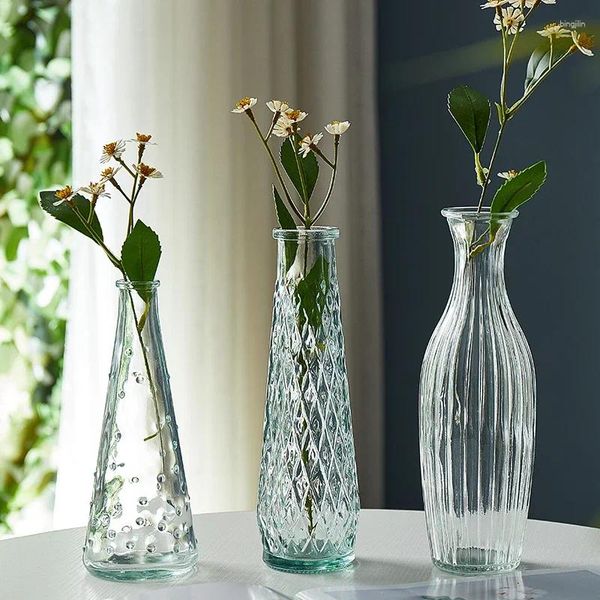 Vases Plant Pots de Nordic Dorc Vase Transparent Style Fleur arrangements