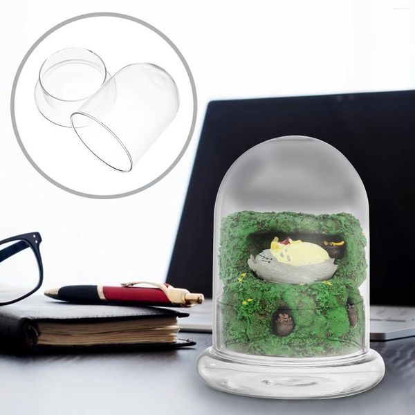 Vases Plant Protector Cover Plastic Cloche Dome Terrarium Bell Jar Brick Glass Bottle For Garden