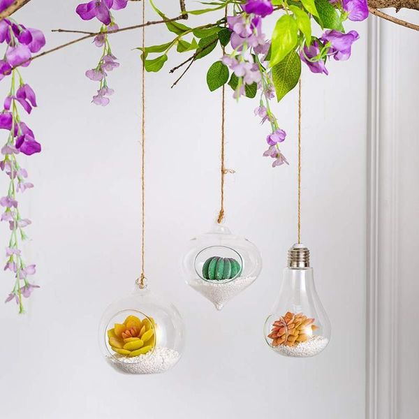 Vases plante Terrarium conteneur ampoule forme décoration de mariage Pot hydroponique fait à la main pour la maison jardin