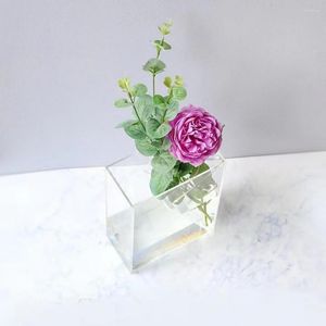 Vases Plante Vase Simple Style Transparent Hydroponique Plantes Structurelle Stable En Verre Fleur Approvisionnement À La Maison