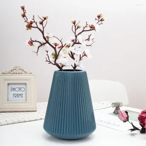 Vases en plastique artisanat coloré vase anti-goutte forme irrégulière fleur simple nordique créatif planteur sec